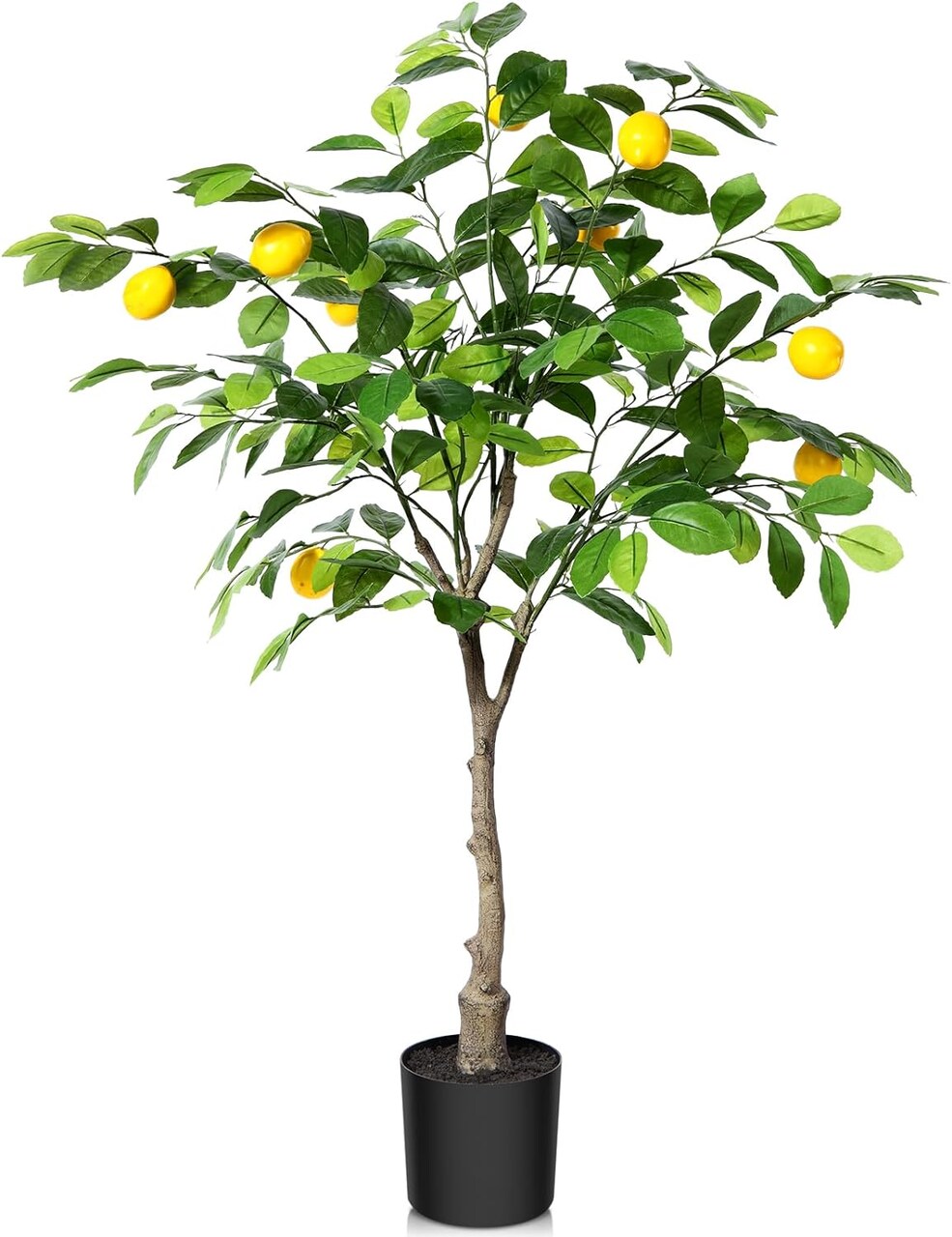Lifelike Artificial Lemon Tree: Pre-Potted Faux Plant for Home and Office Decor
